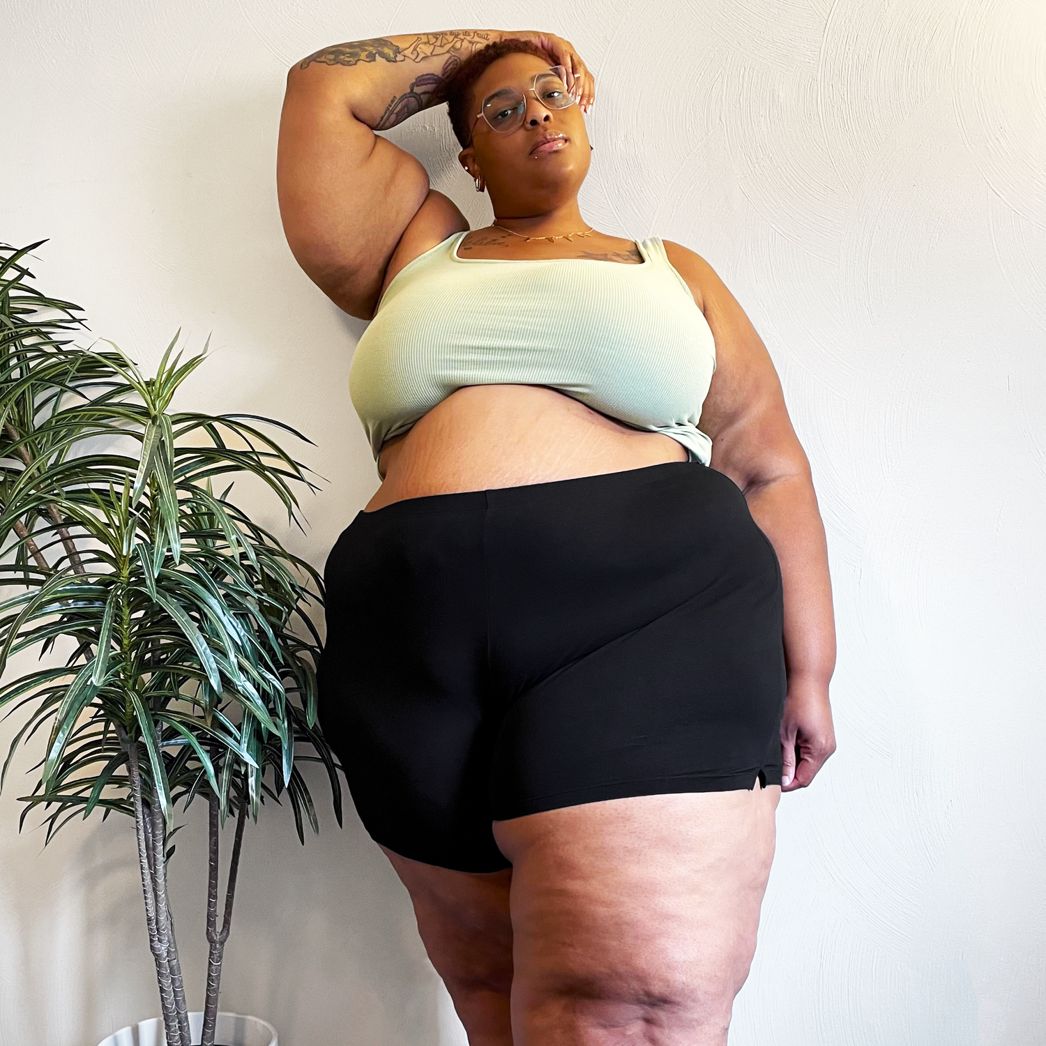 Organic Katoenen Femme Boxer Shorts - Zwart