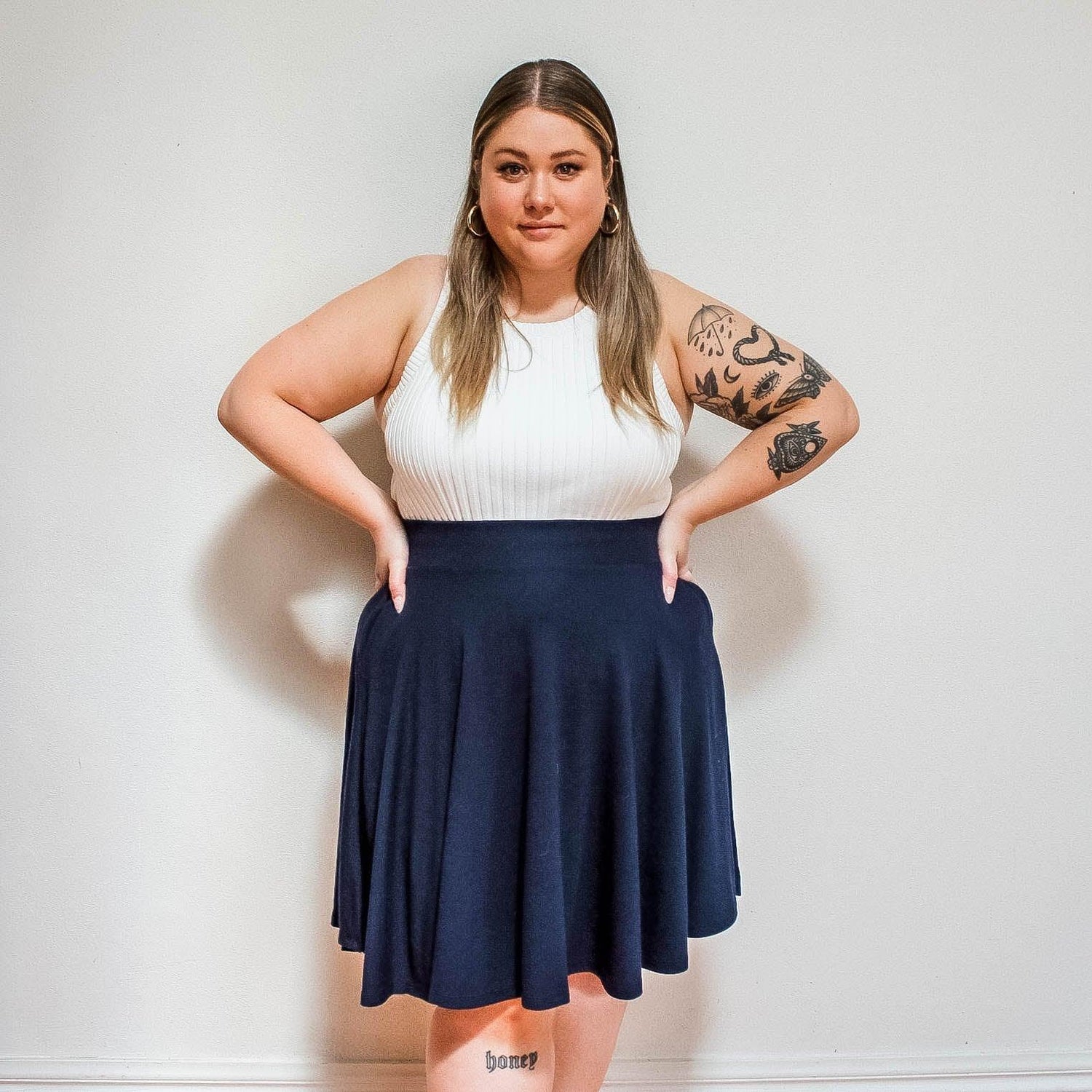Flare rok - marine