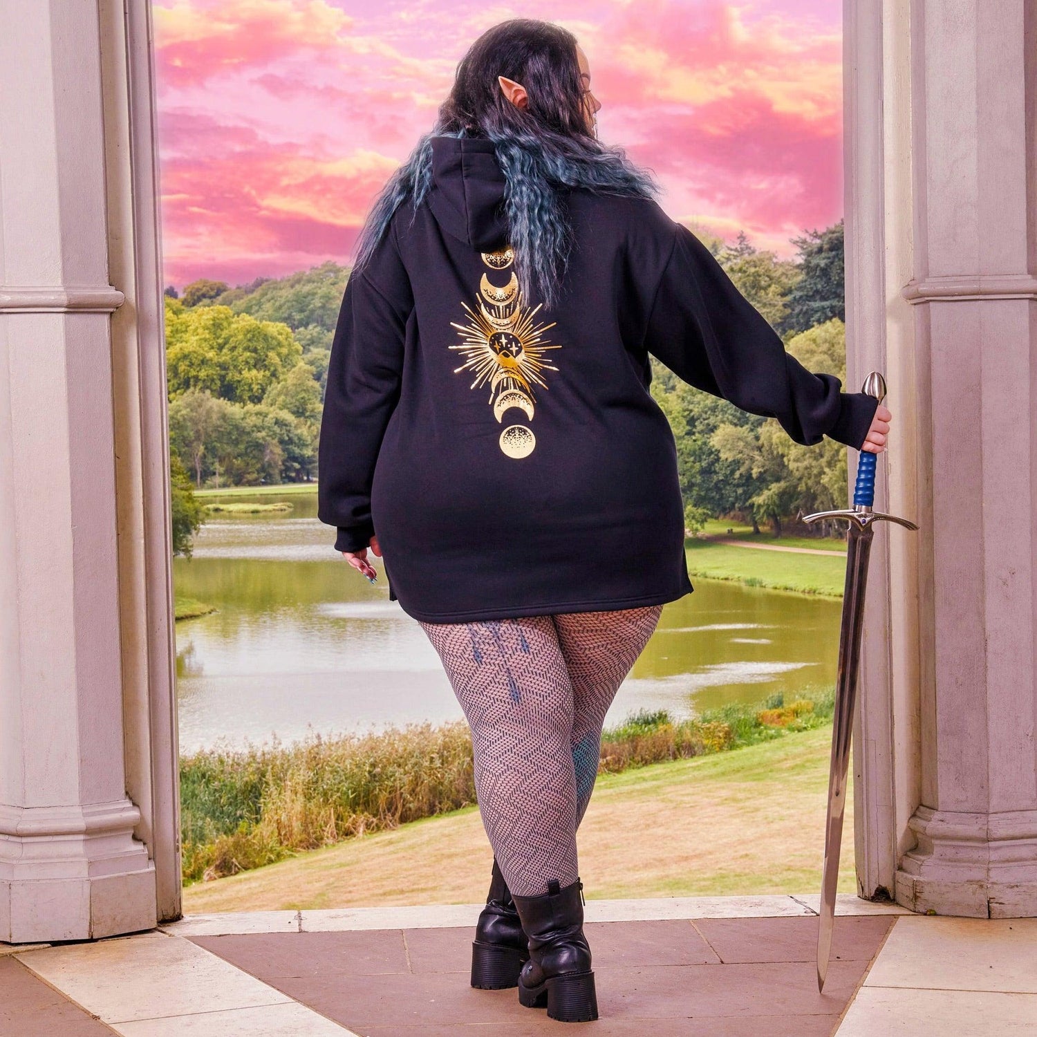Bluza z kapturem ACOTAR z bawełny organicznej - High Lady
