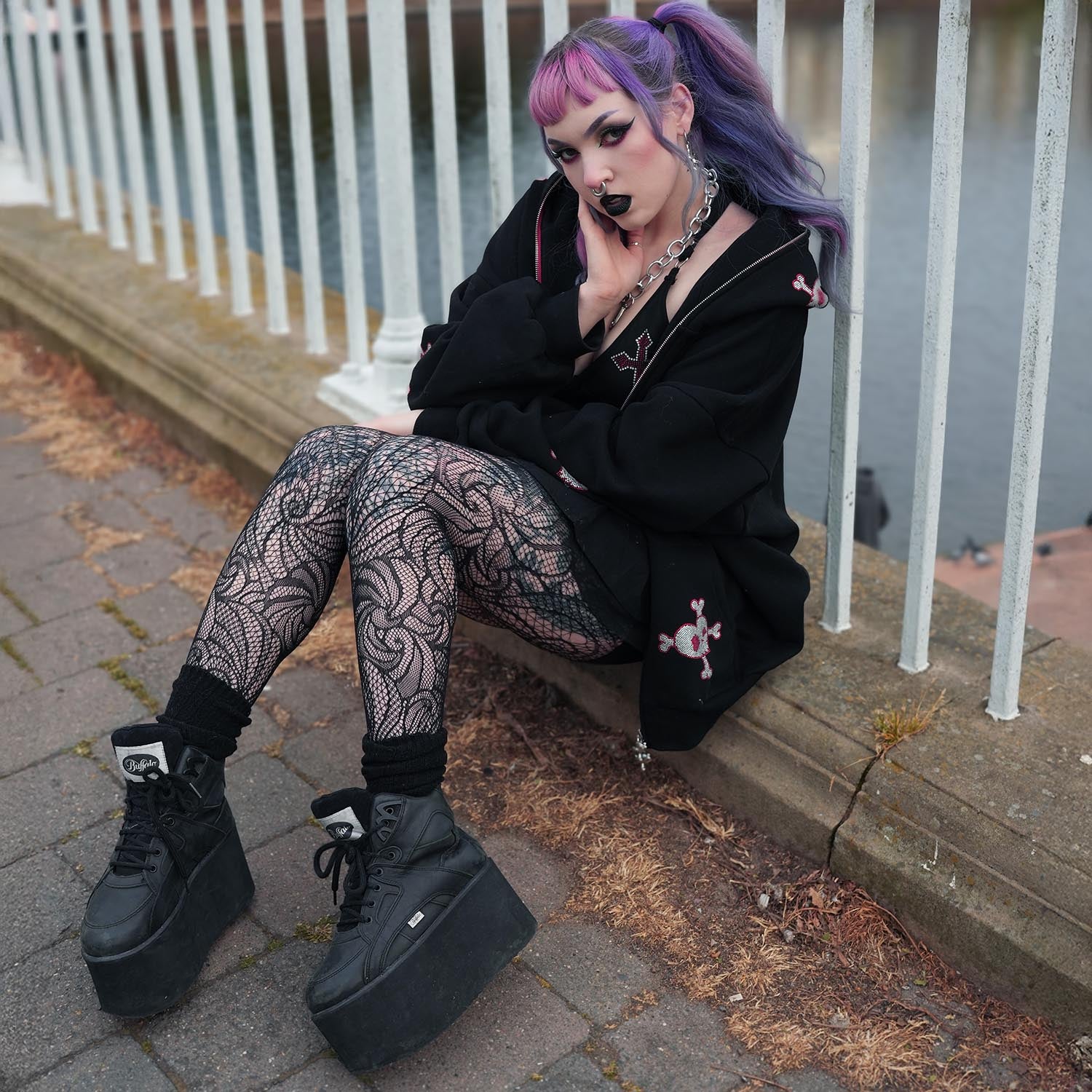 Collants Thighs The Limit - Timewarp - Preto