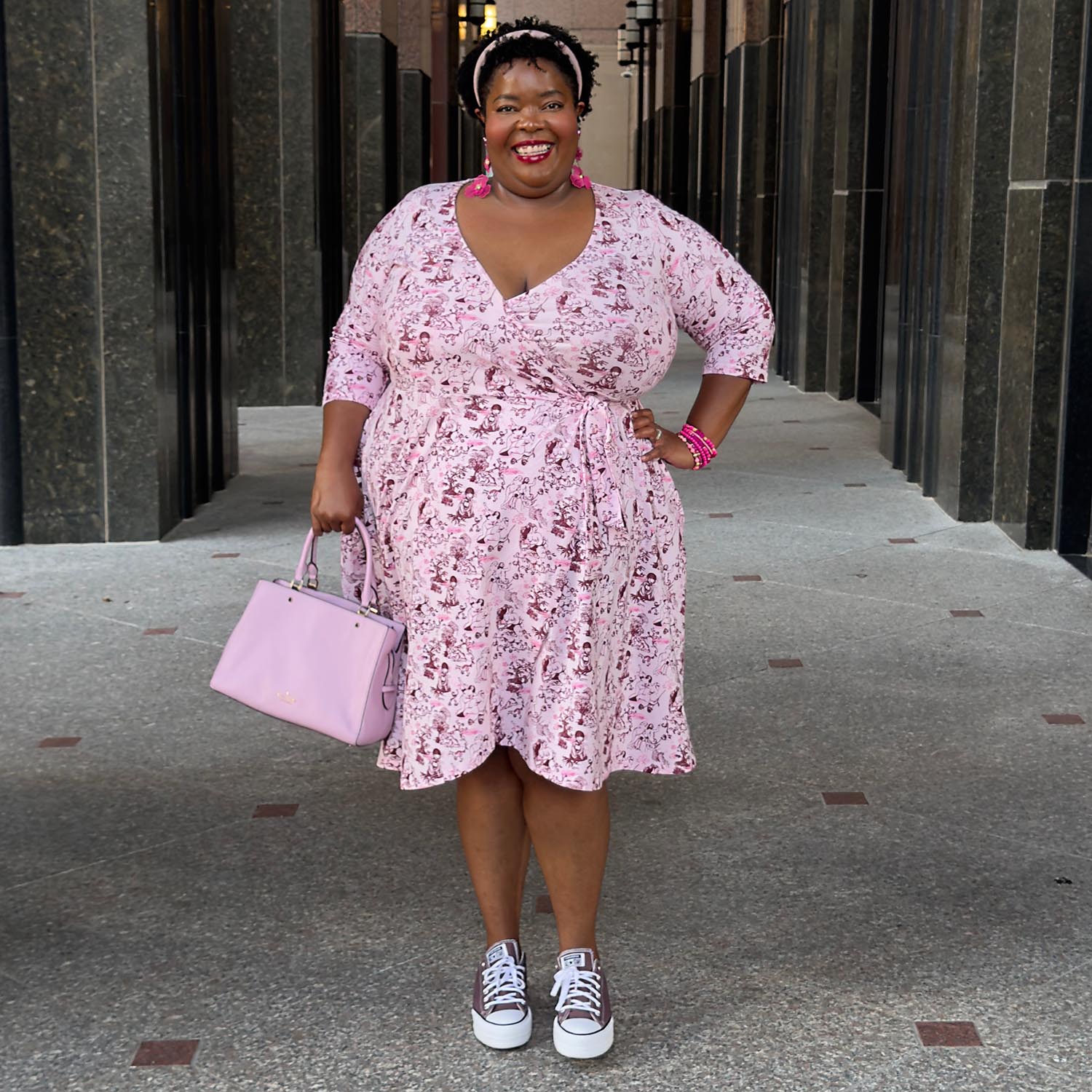 Vestido de gola alta - Passion au Jardin - L'Amour Rose
