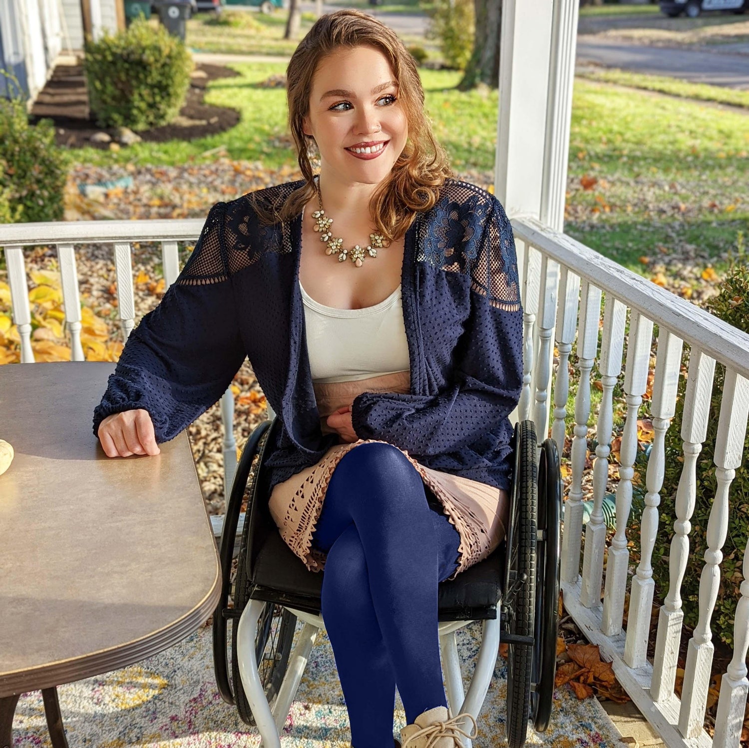 Meias-calças de 120 Denier - Marinha