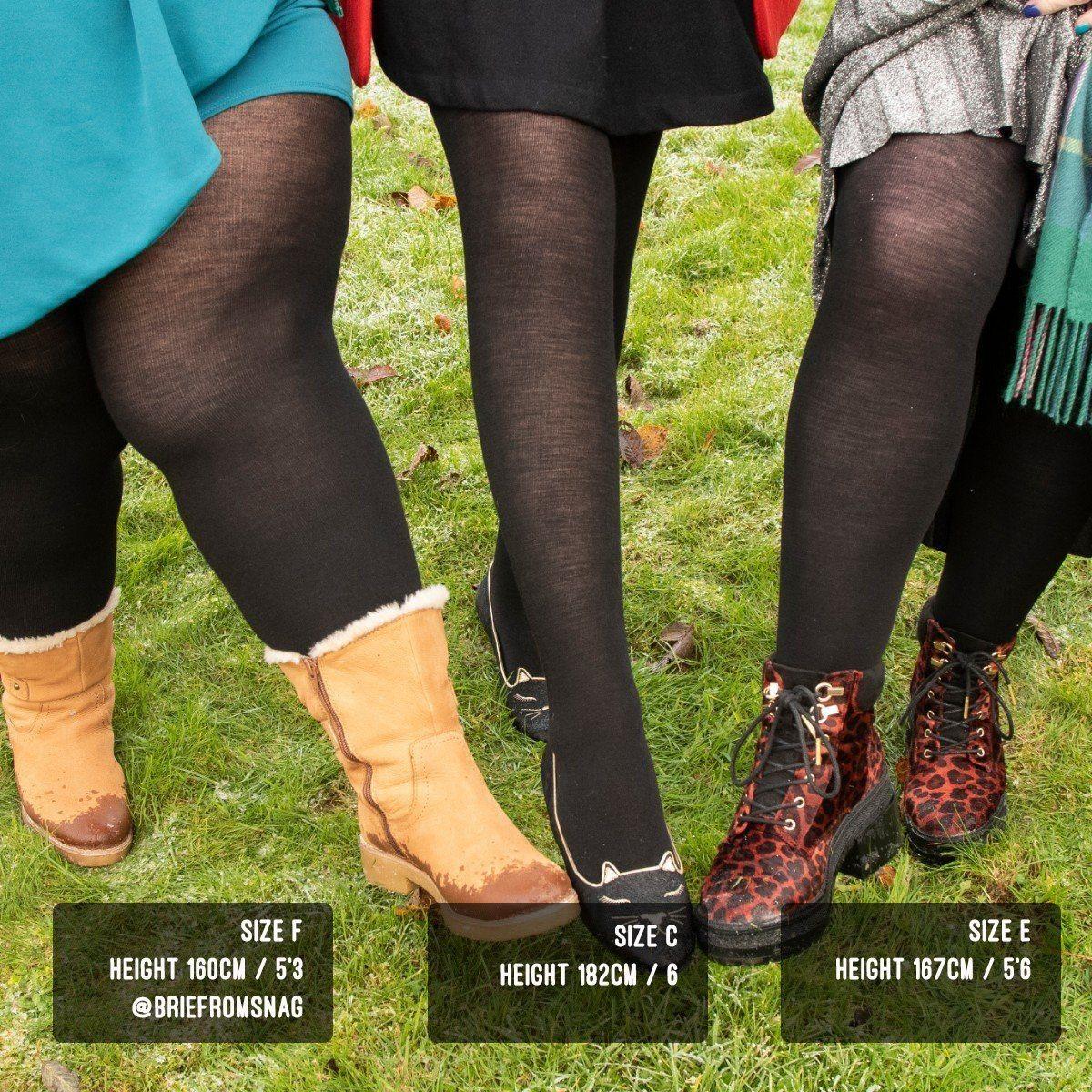 Collants - Collants de lã Merino - Preto