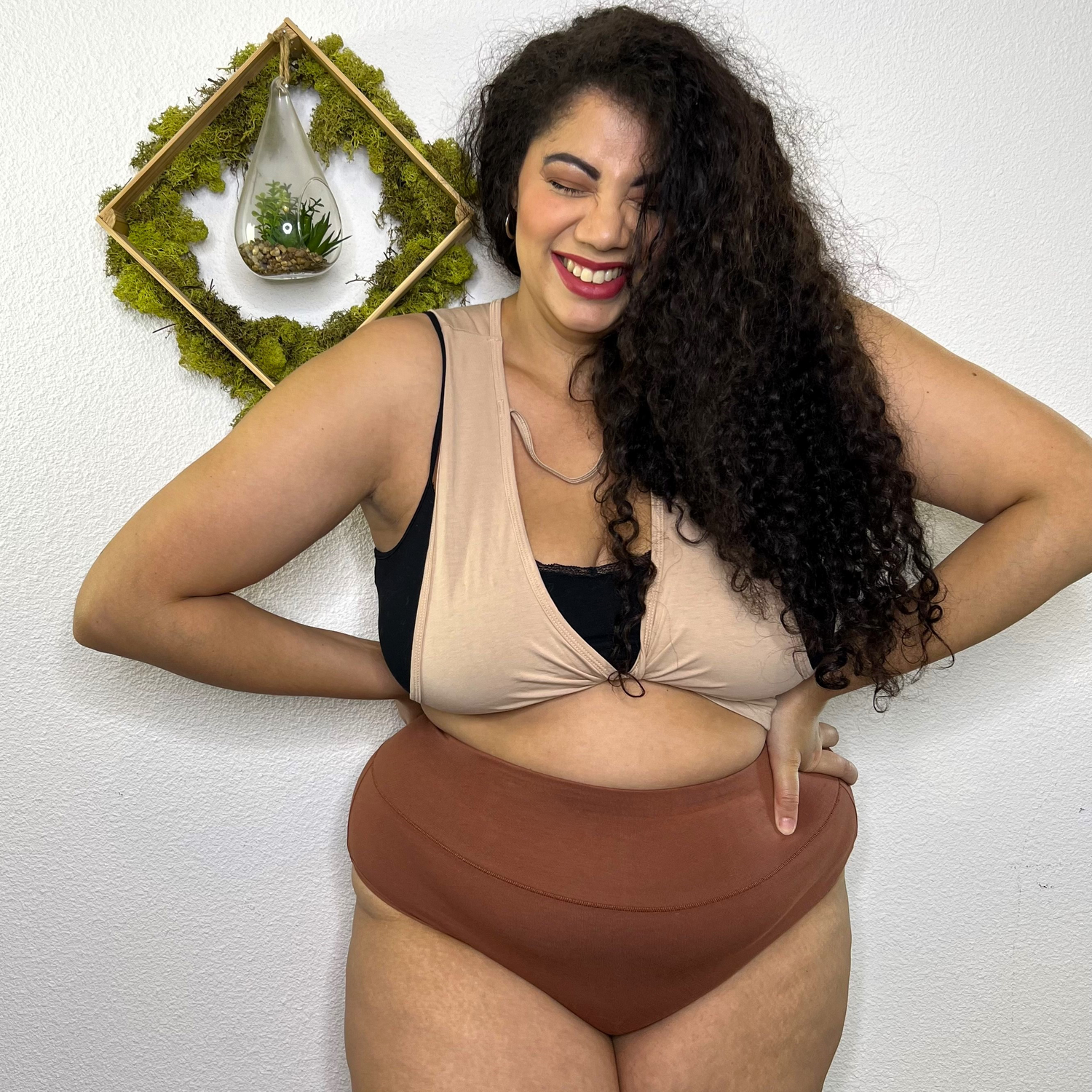 Knickers i ekologisk bomull med helkort - Root Beer