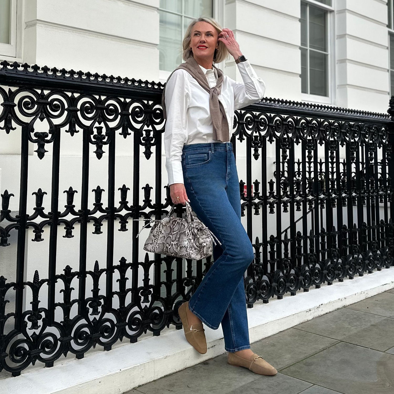 Ekologiska bootcut-jeans – Atlantic