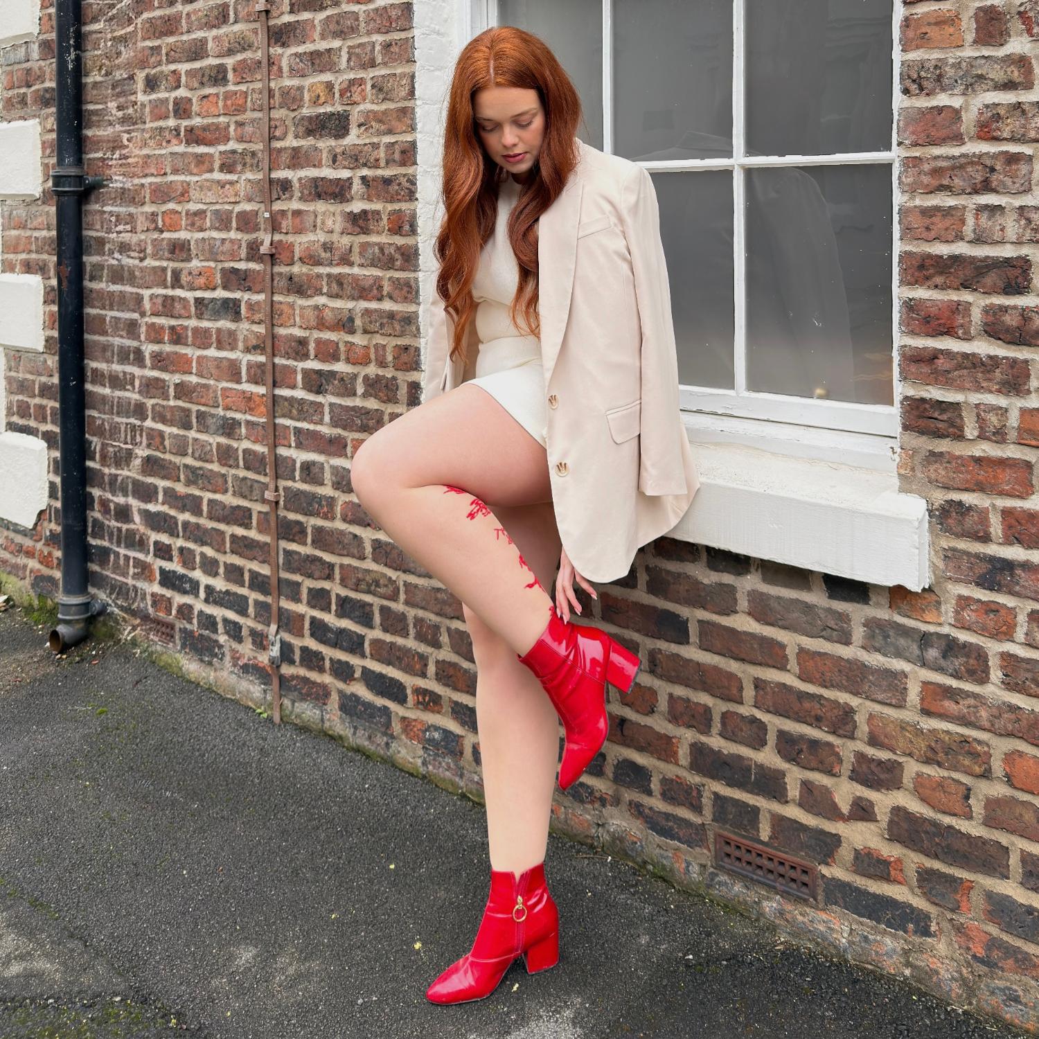 Papperstrikade tights – Builders Tea