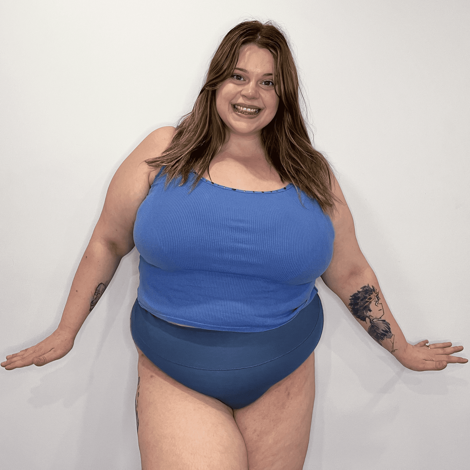 Super High Leg Knickers i ekologisk bomull - Denim
