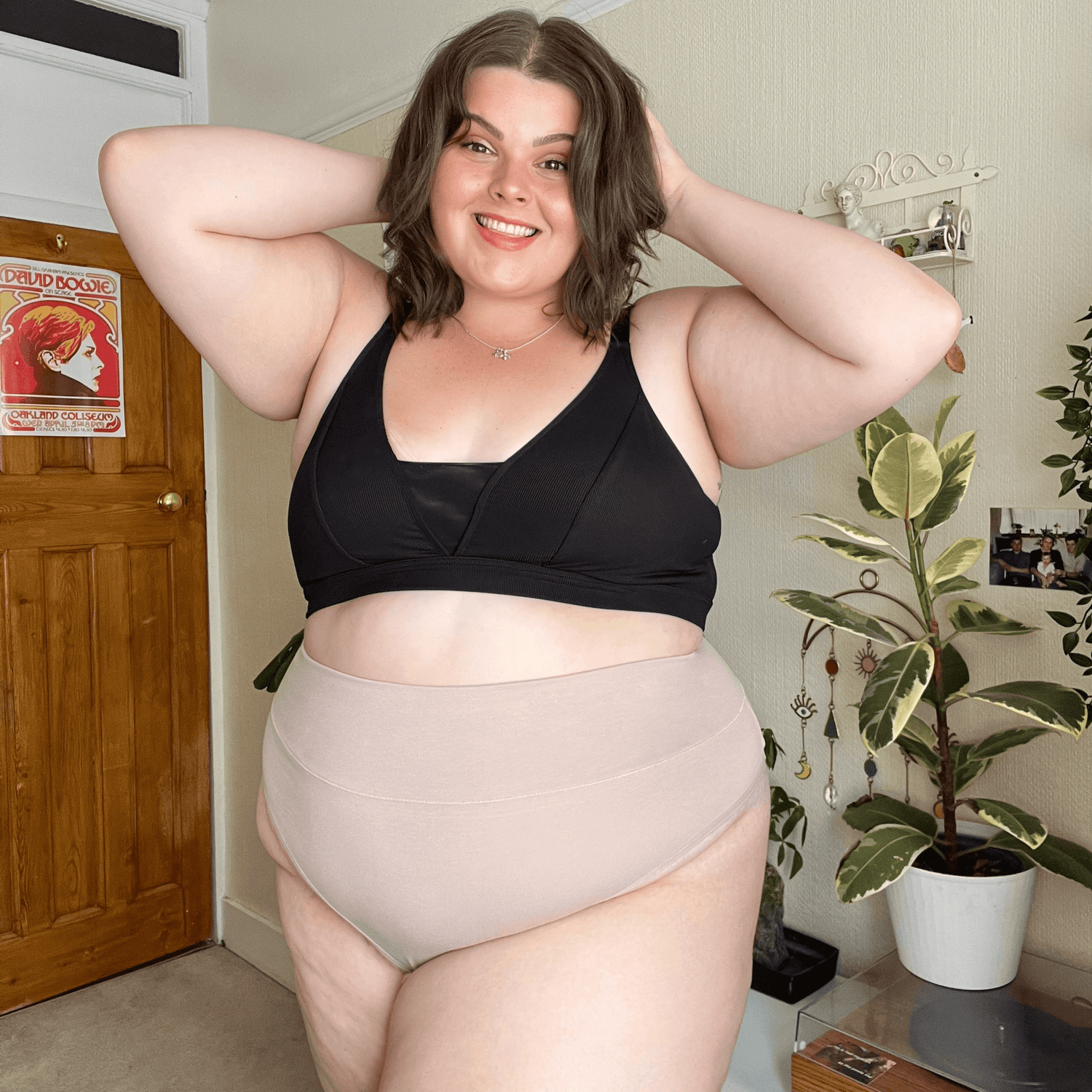 Cheeky trosor med högt ben i ekologisk bomull - Milk Bottle