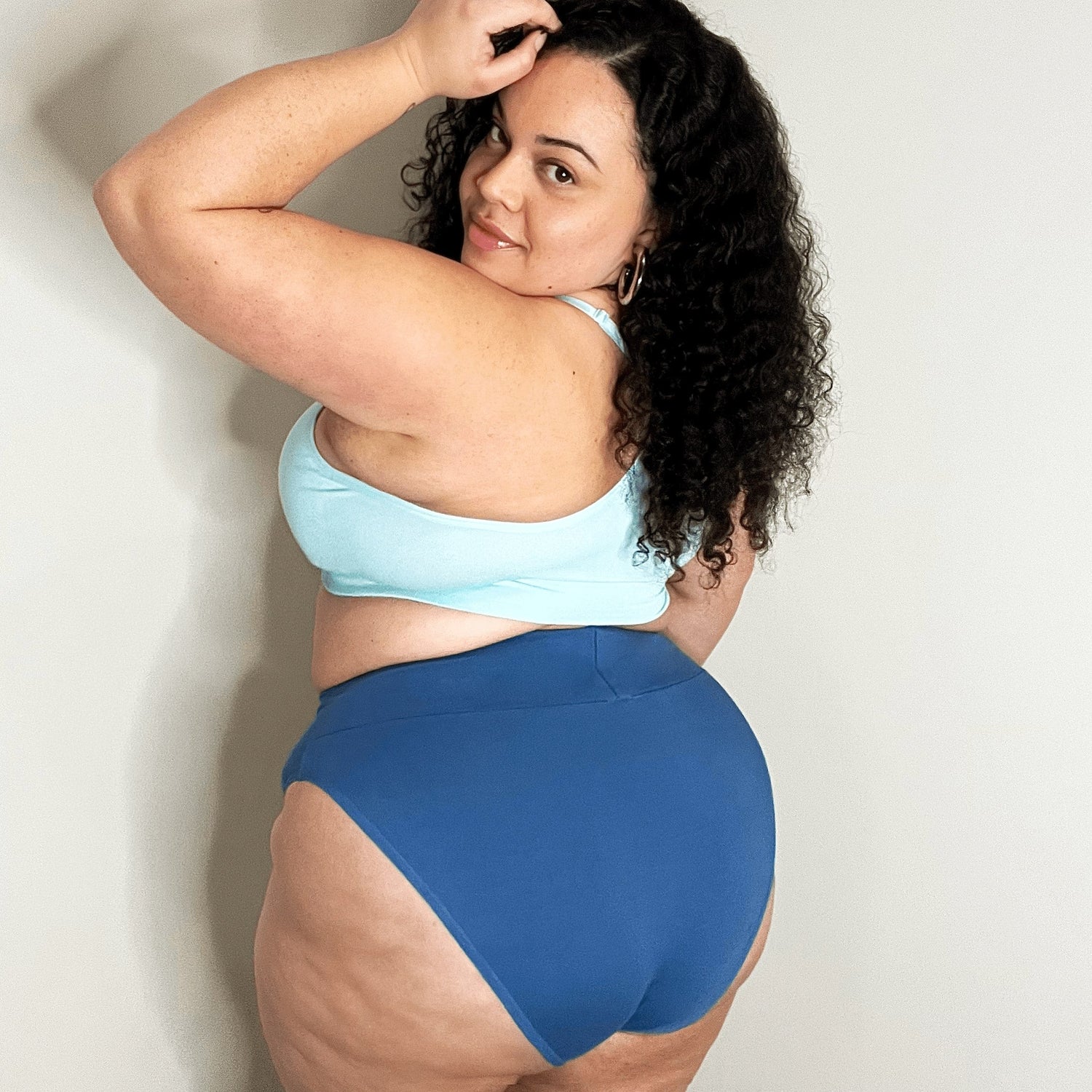 Super High Leg Knickers i ekologisk bomull - Denim