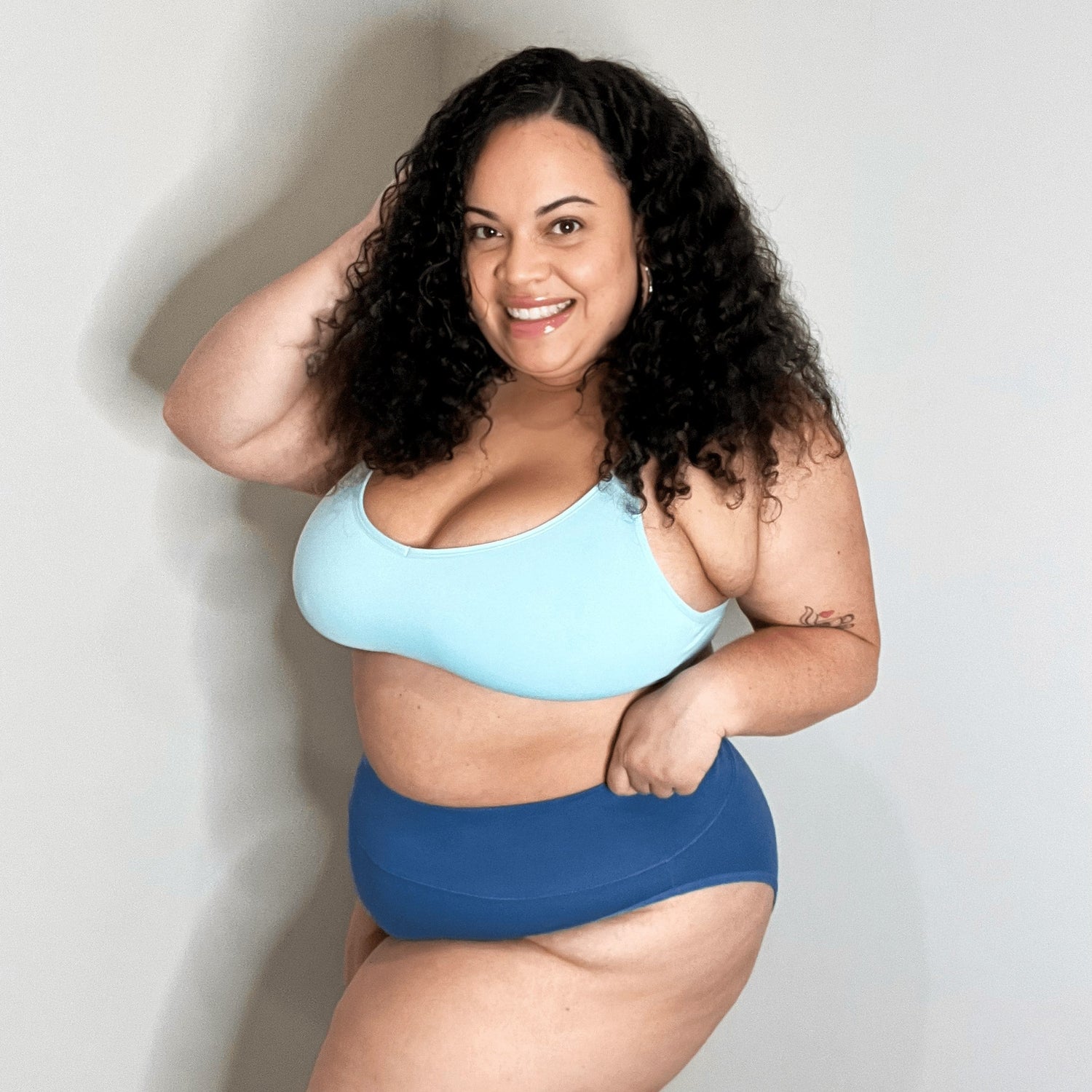 Super High Leg Knickers i ekologisk bomull - Denim