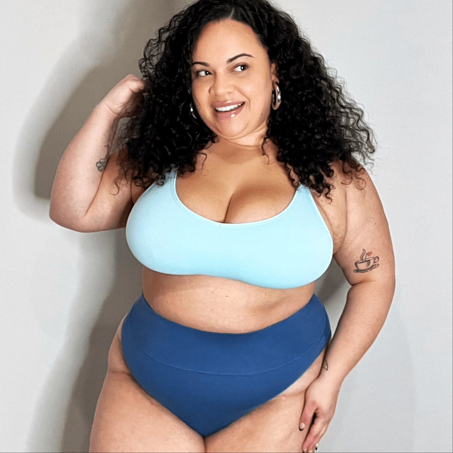 Super High Leg Knickers i ekologisk bomull - Denim