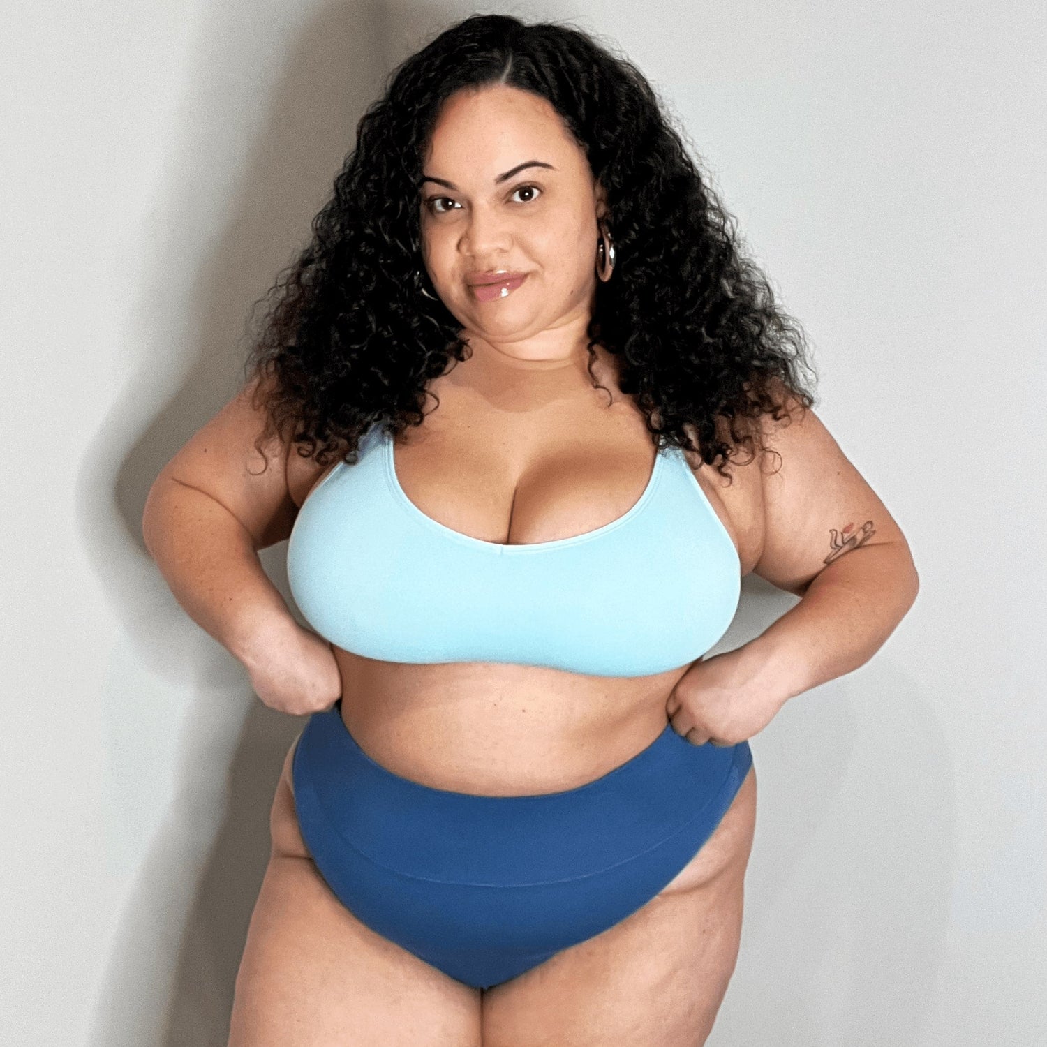 Super High Leg Knickers i ekologisk bomull - Denim