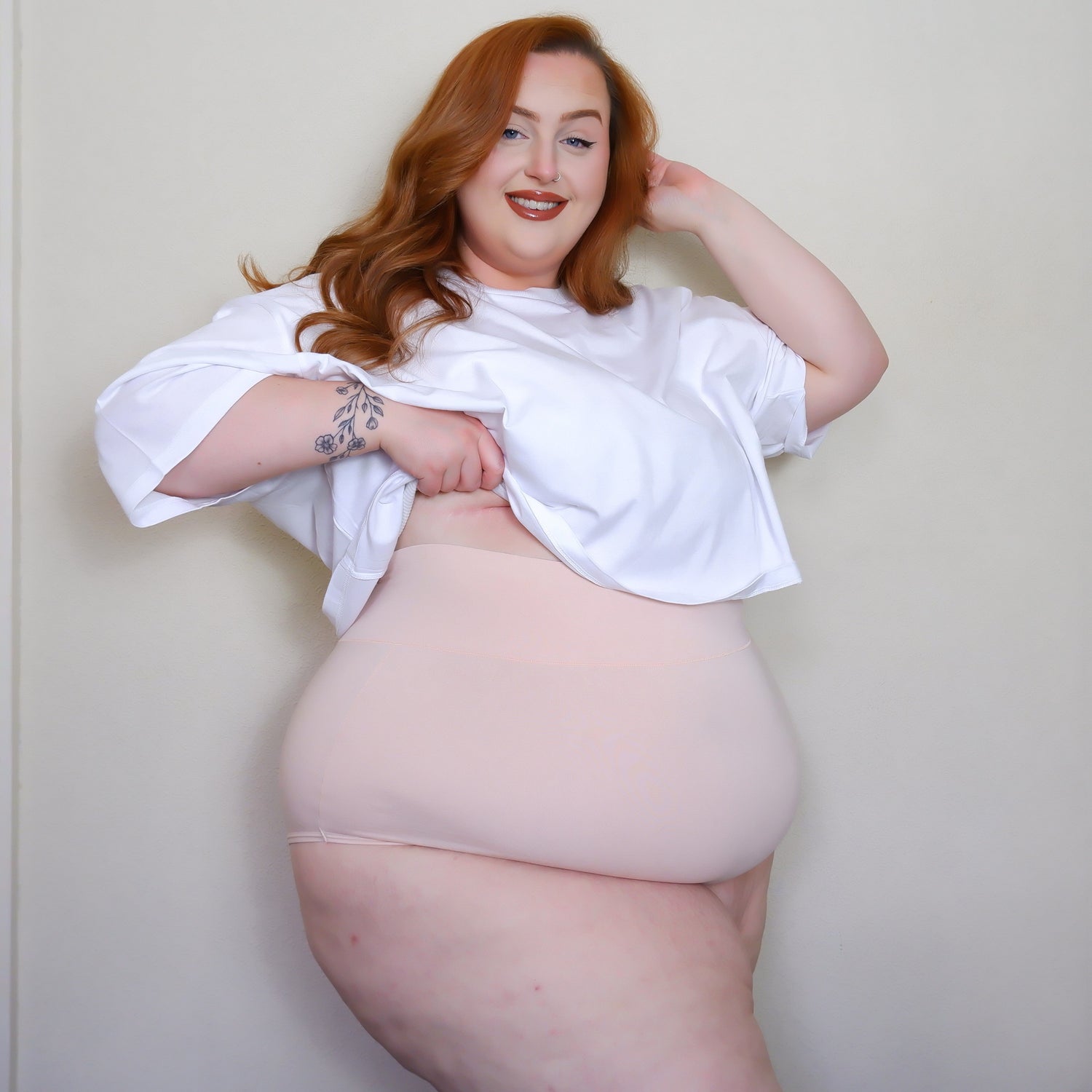 Super High Waist Knickers i ekologisk bomull - Ballet Pink