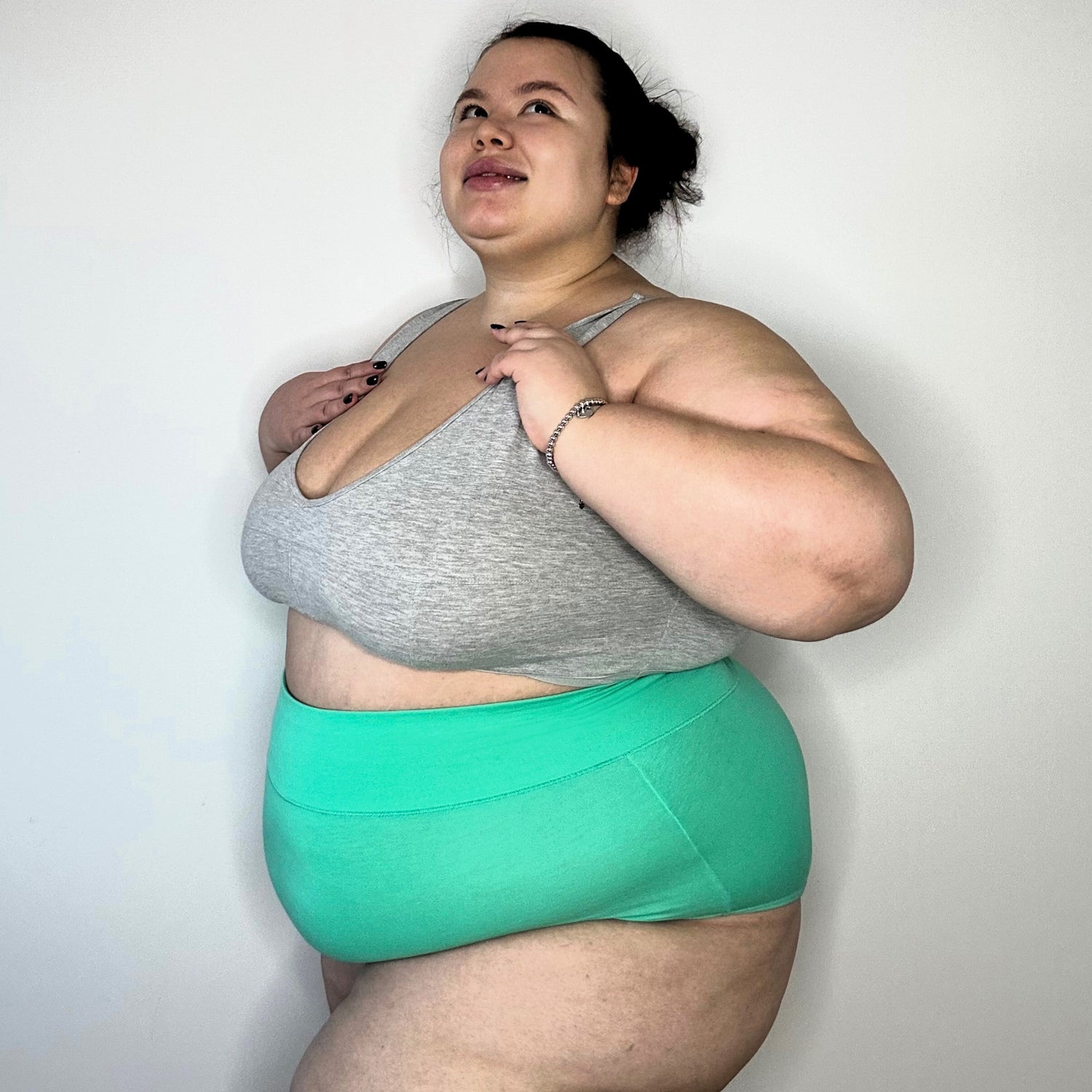 Super High Waist Knickers i ekologisk bomull - Mint