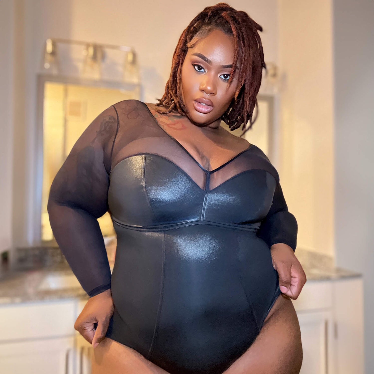 Siren Bodysuit i konstläder