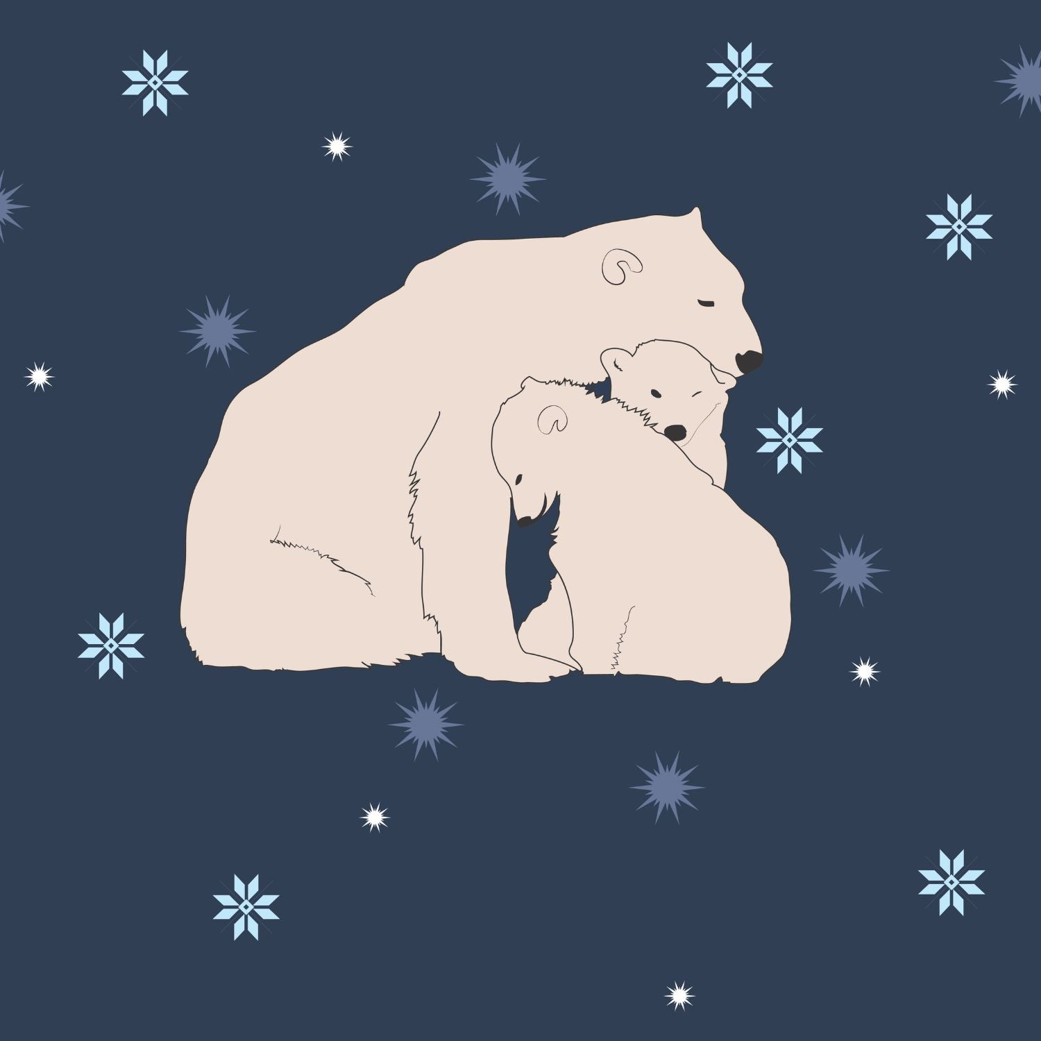 Kort nattlinne i ekologisk bomull - Polar Snuggles
