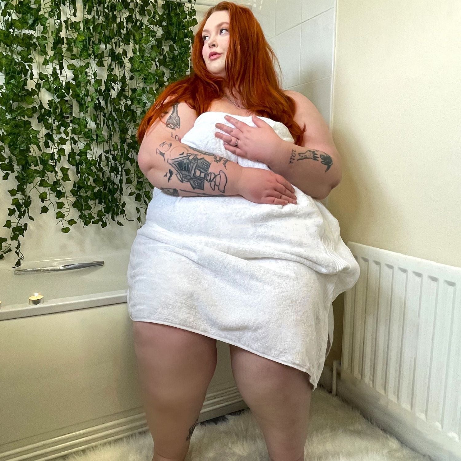 Big Softee Handduk - Vit