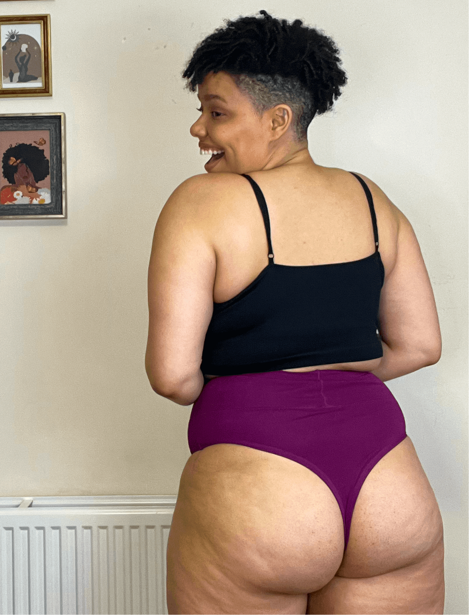 Cheeky High Leg Knickers - Figgy Pudding - Snag