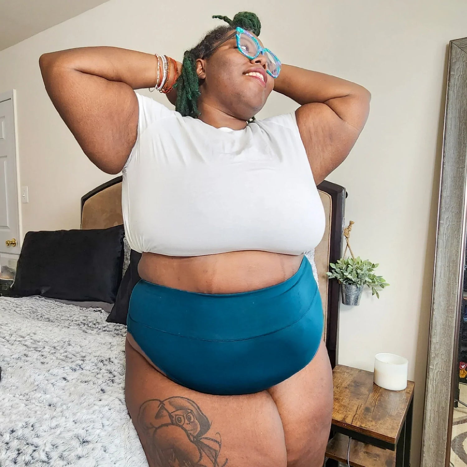 Super High Leg Knickers i ekologisk bomull - Aurora