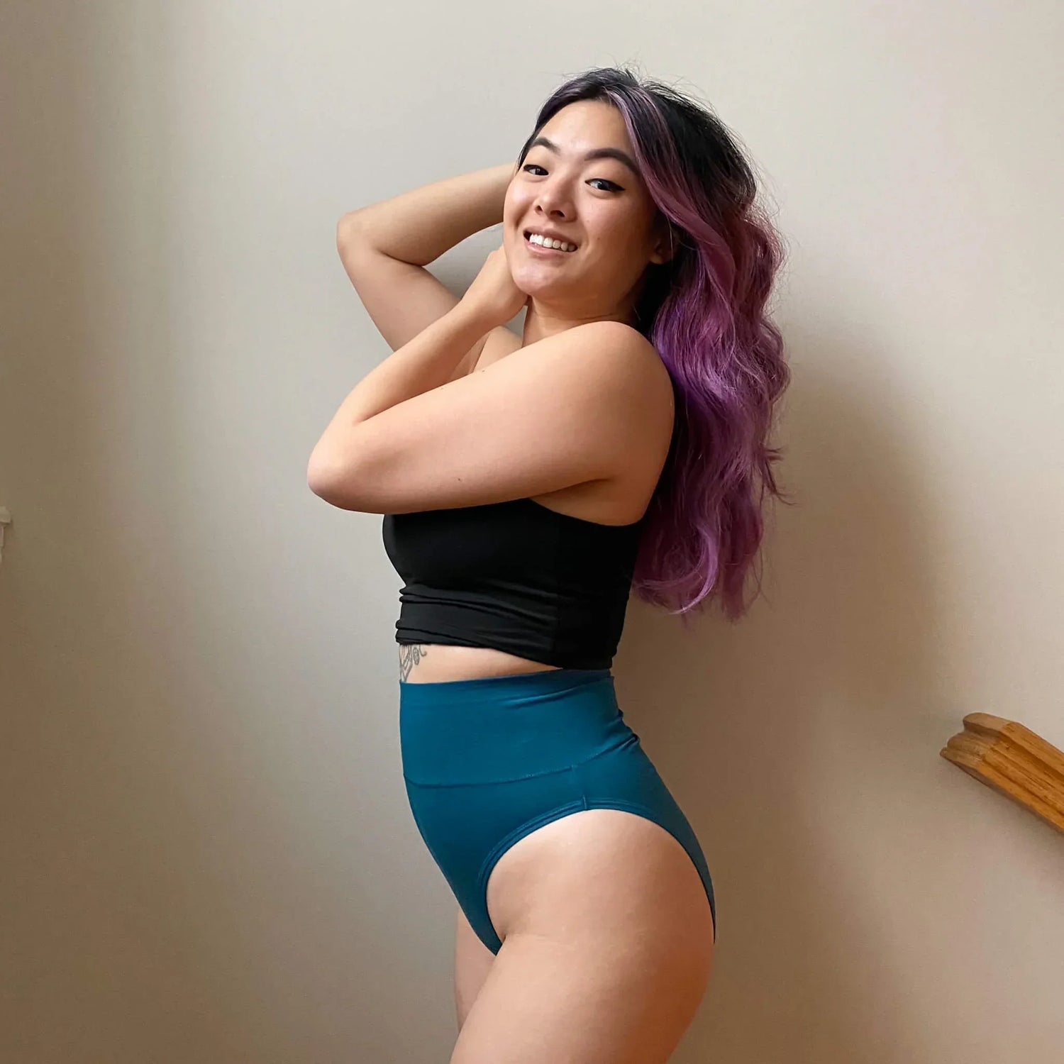 Super High Leg Knickers i ekologisk bomull - Aurora