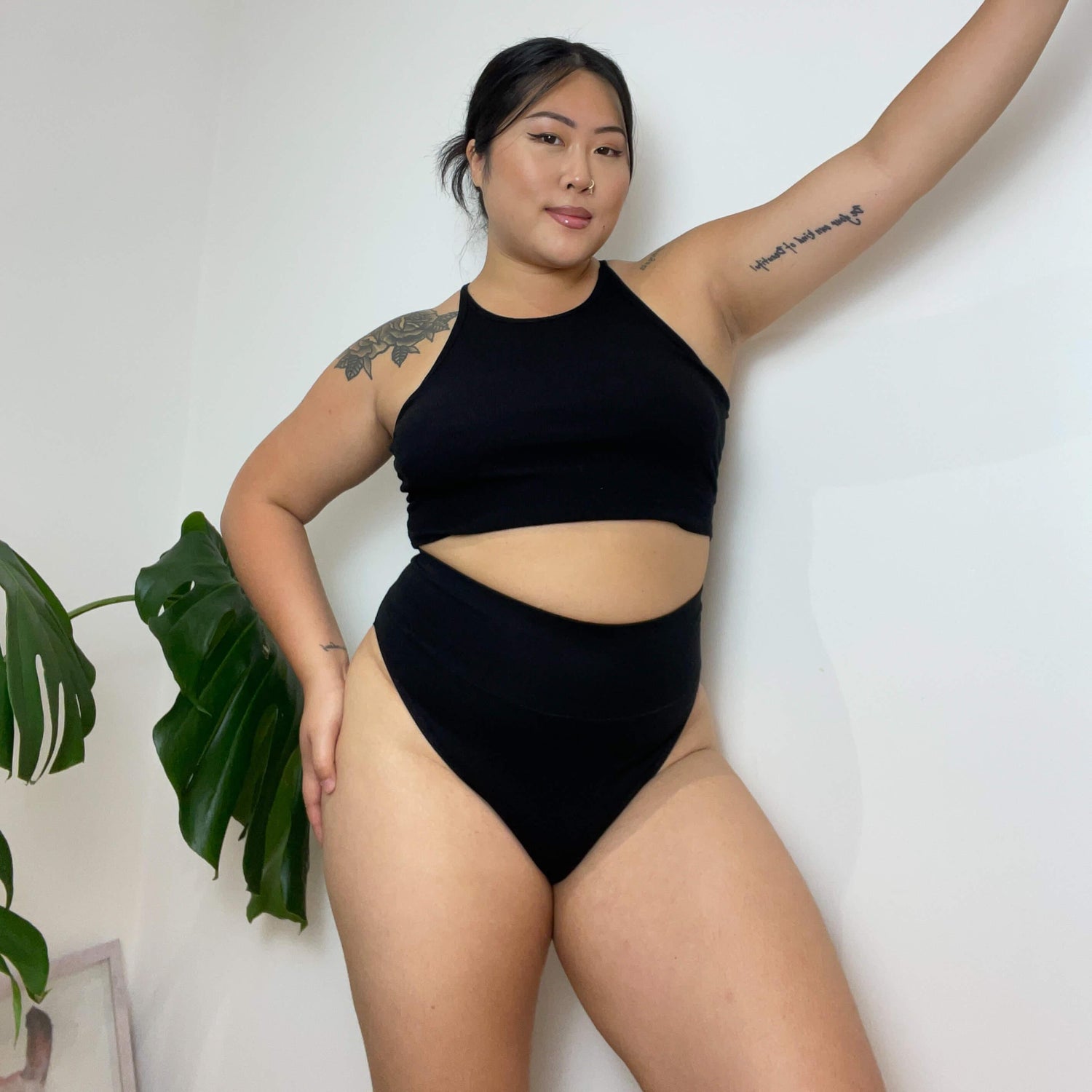 Knickers med superhöga ben - 3 par i svart