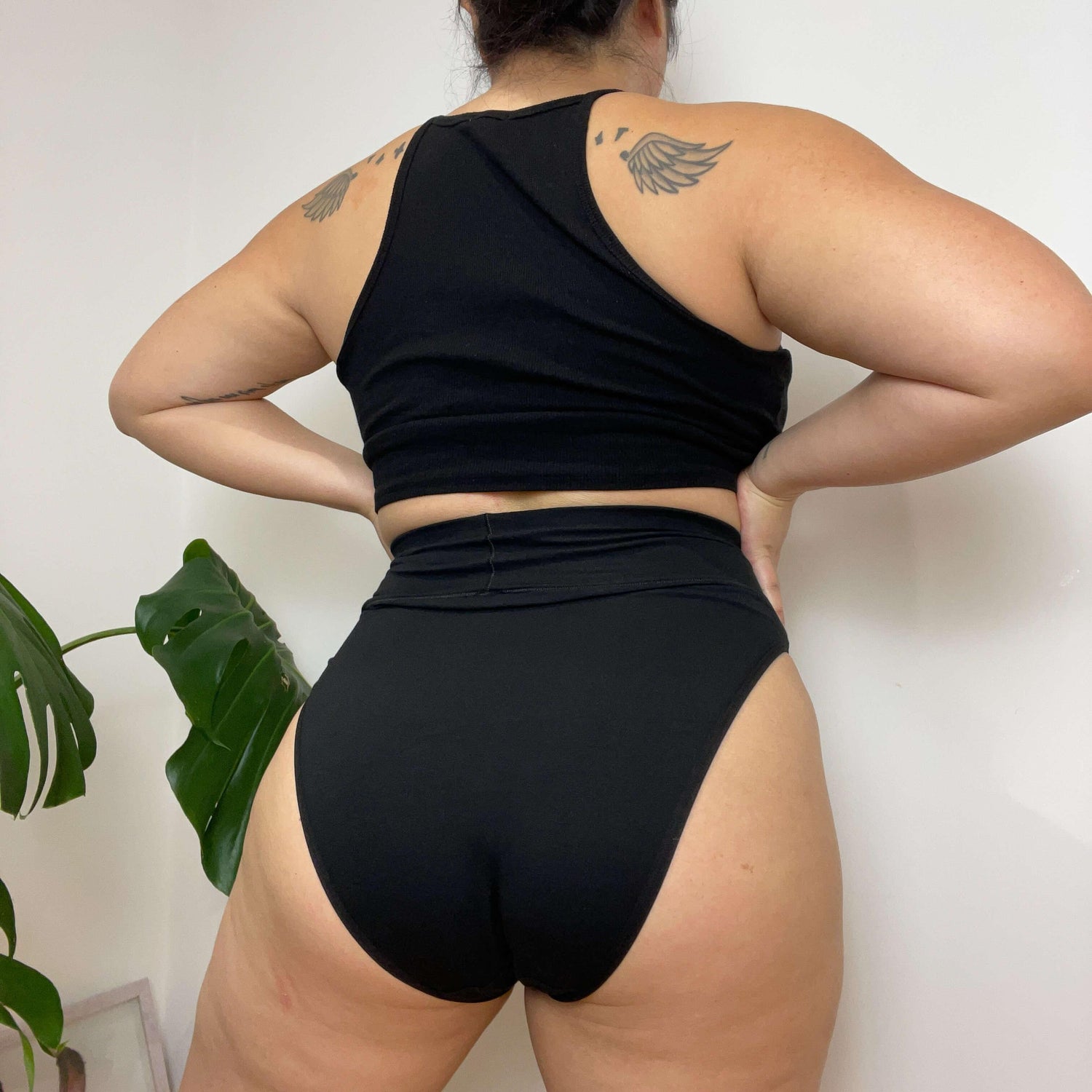 Knickers med superhöga ben - 3 par i svart