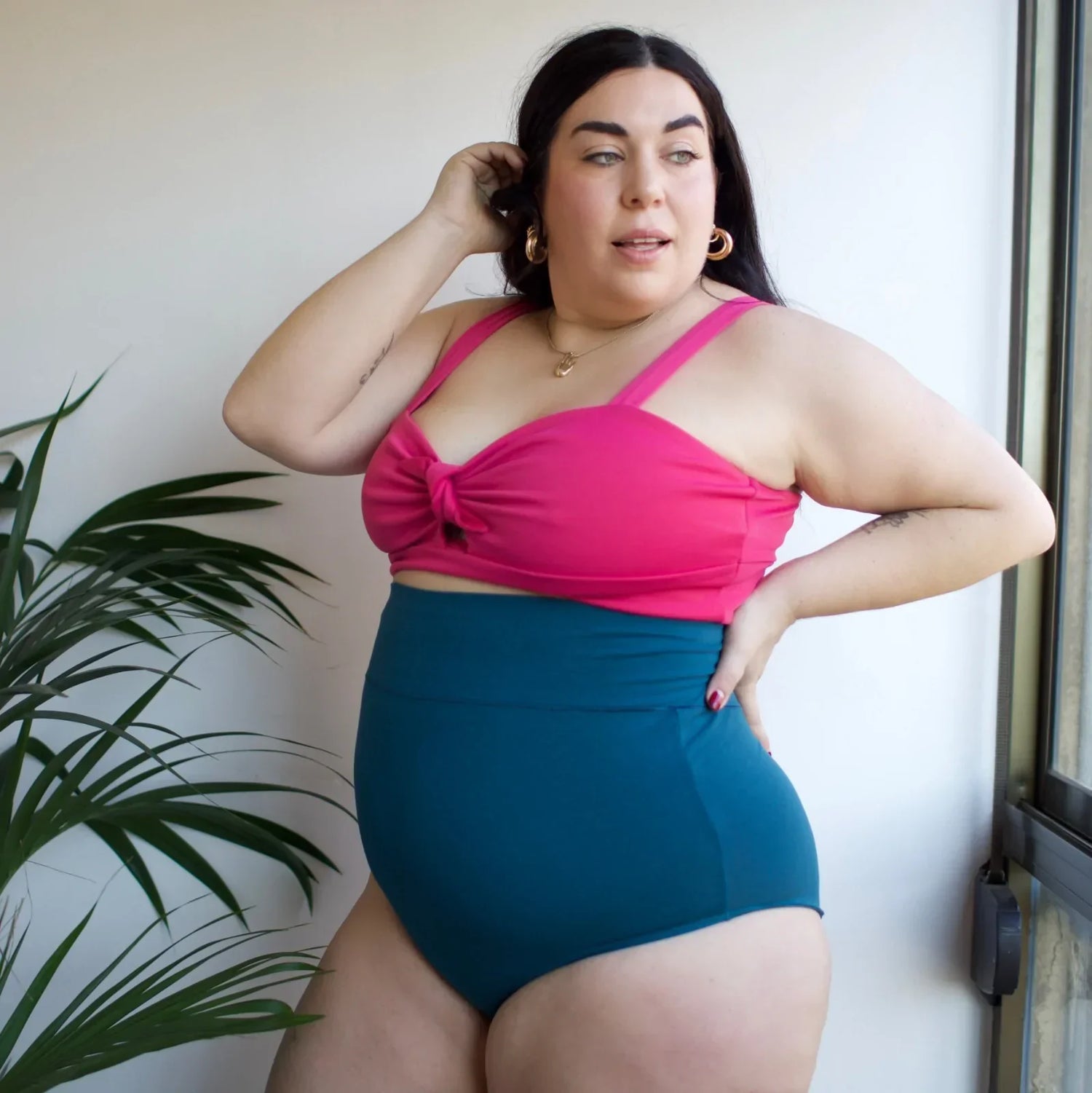 Knickers med superhög midja i ekologisk bomull - Aurora