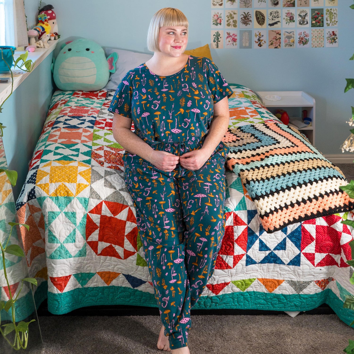 PJ-topp i ekologisk bomull - Mushie Patch