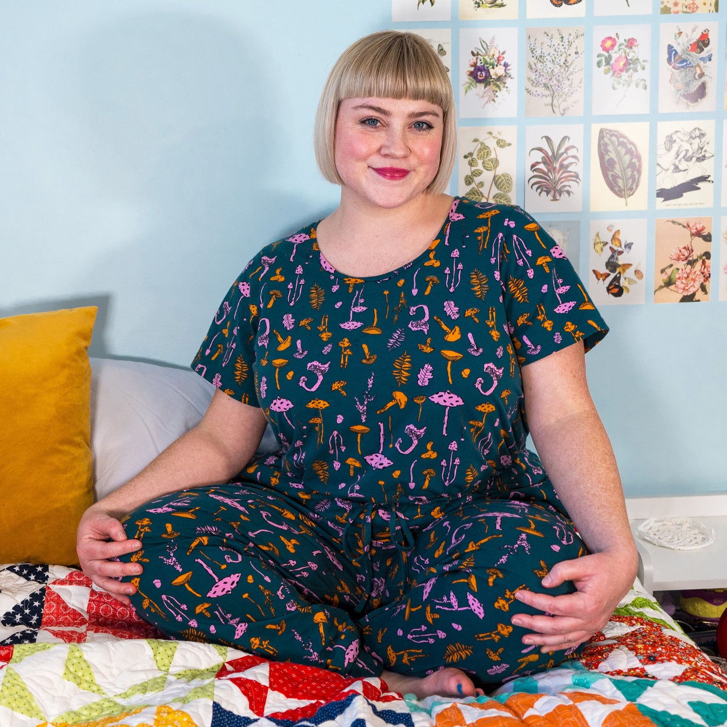 PJ-topp i ekologisk bomull - Mushie Patch