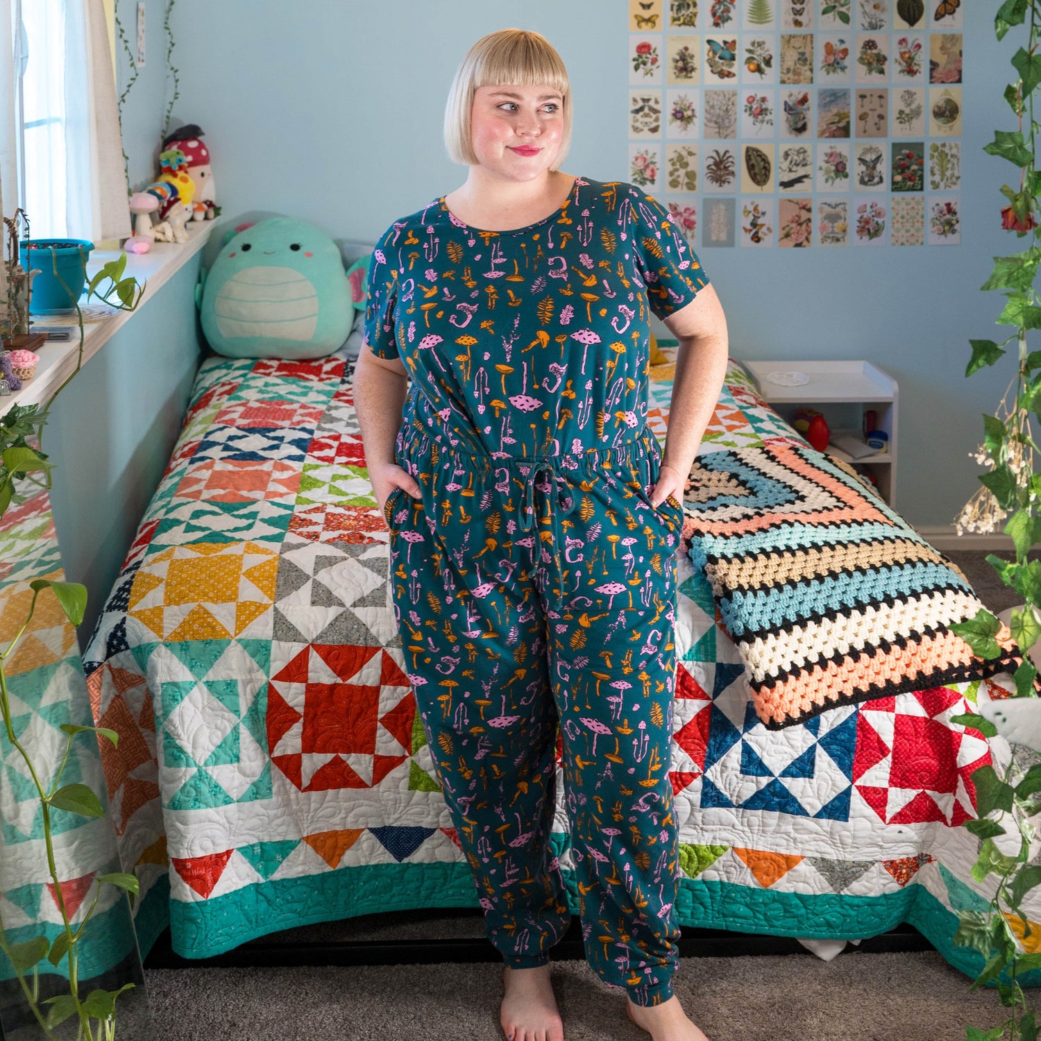 PJ-topp i ekologisk bomull - Mushie Patch