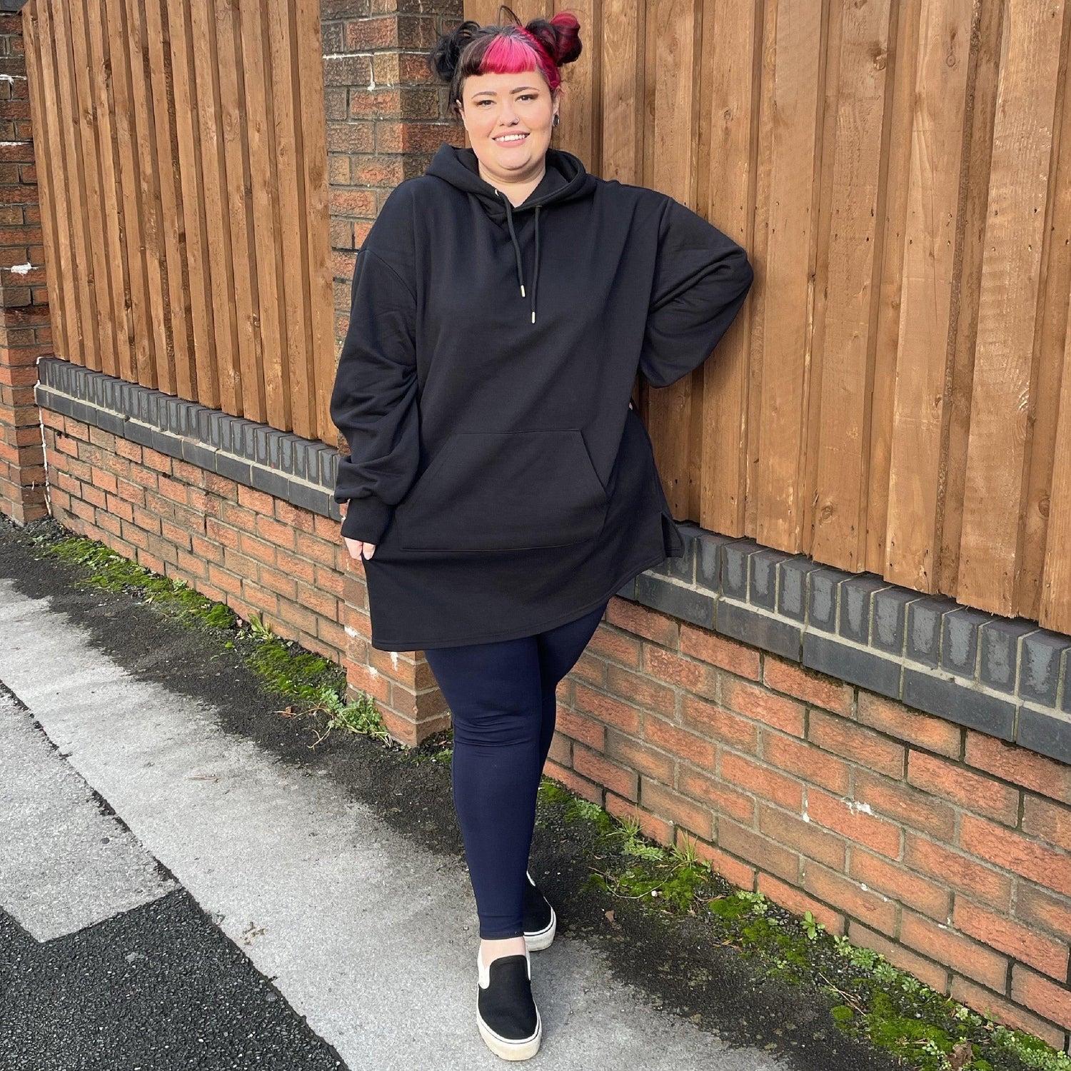 Långärmad hoodie i ekologisk bomull
