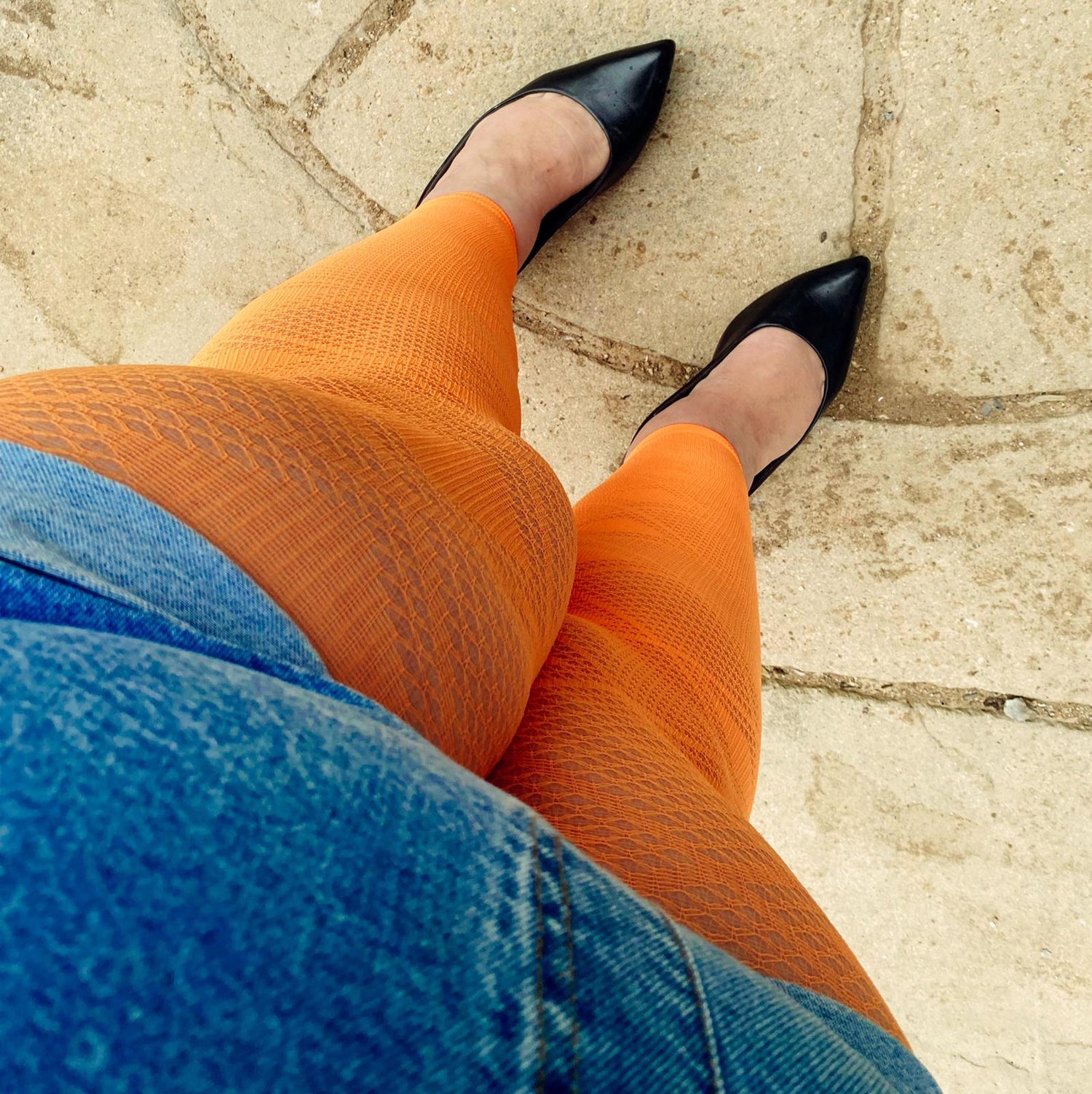 Strumpbyxor - Flapper - Orange Sherbet